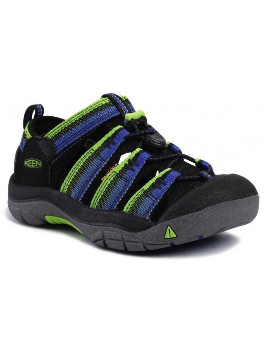 Keen Kids Size 2 Black Blue Green Newport H2 Waterproof Hiking Water Shoe Sandal